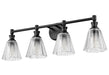 Z-Lite - 7704-4V-MB - Four Light Vanity - Auden - Matte Black