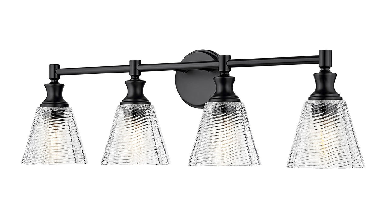 Z-Lite - 7704-4V-MB - Four Light Vanity - Auden - Matte Black