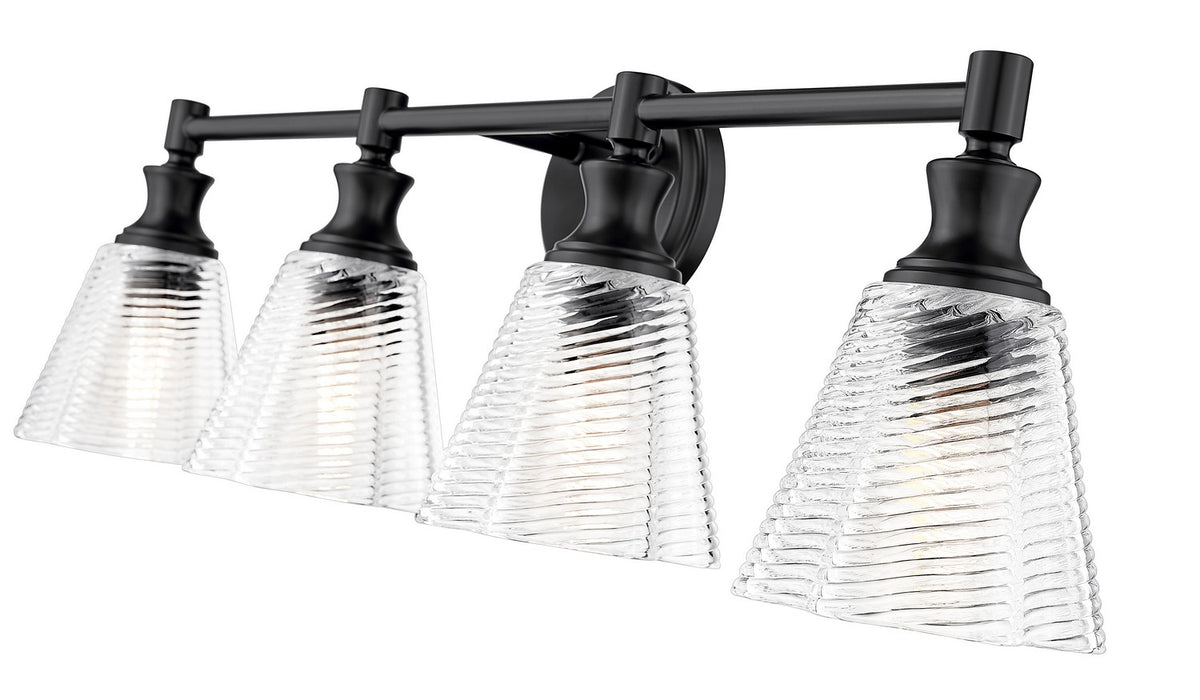 Z-Lite - 7704-4V-MB - Four Light Vanity - Auden - Matte Black
