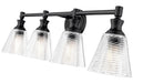 Z-Lite - 7704-4V-MB - Four Light Vanity - Auden - Matte Black
