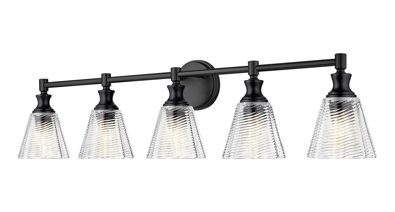 Z-Lite - 7704-5V-MB - Five Light Vanity - Auden - Matte Black