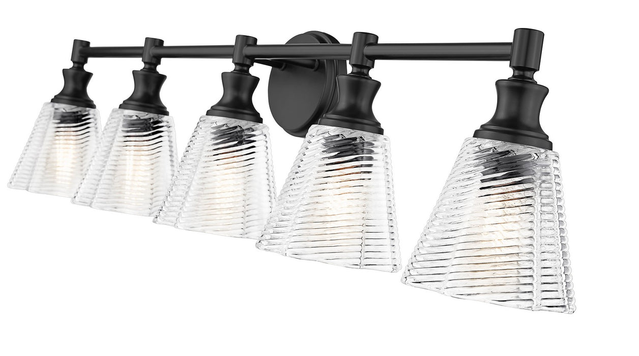 Z-Lite - 7704-5V-MB - Five Light Vanity - Auden - Matte Black