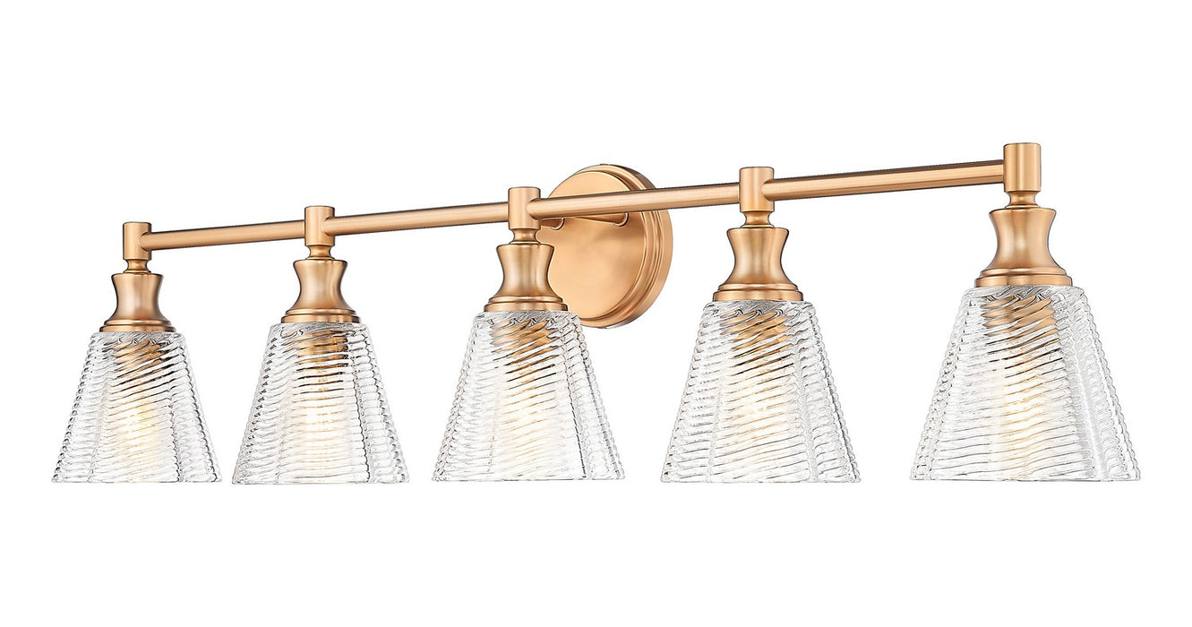 Z-Lite - 7704-5V-MGLD - Five Light Vanity - Auden - Modern Gold