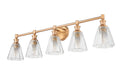 Z-Lite - 7704-5V-MGLD - Five Light Vanity - Auden - Modern Gold
