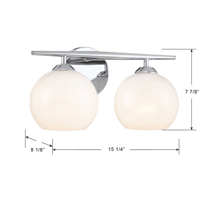 Millennium - 18102-CH - Two Light Vanity - Kimorra - Chrome