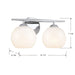 Millennium - 18102-CH - Two Light Vanity - Kimorra - Chrome