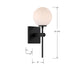 Millennium - 215101-MB - One Light Wall Sconce - Coretta - Matte Black