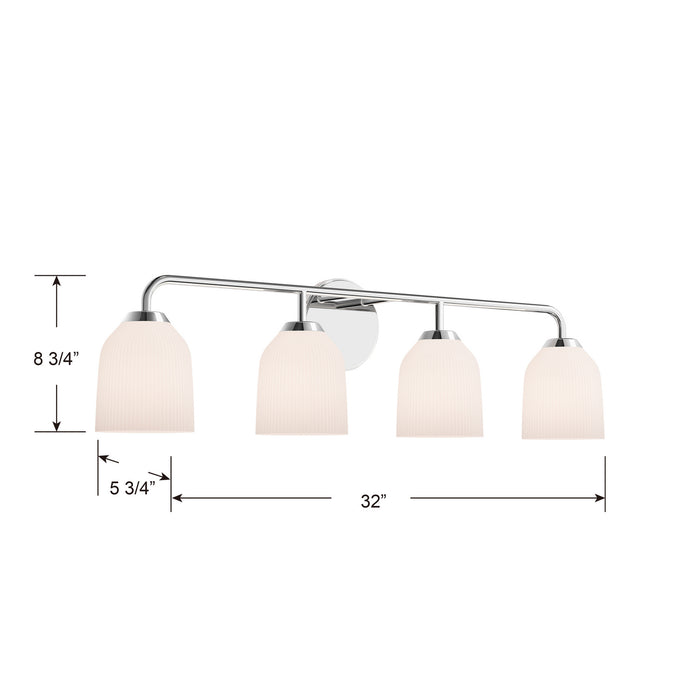 Millennium - 22304-CH - Four Light Vanity - Norah - Chrome