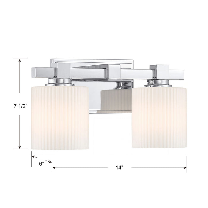 Millennium - 23102-CH - Two Light Vanity - Abelson - Chrome