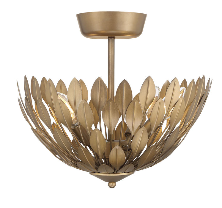 Millennium - 28304-PAB - Four Light Semi-Flush Mount - Merylmint - Painted Aged Brass