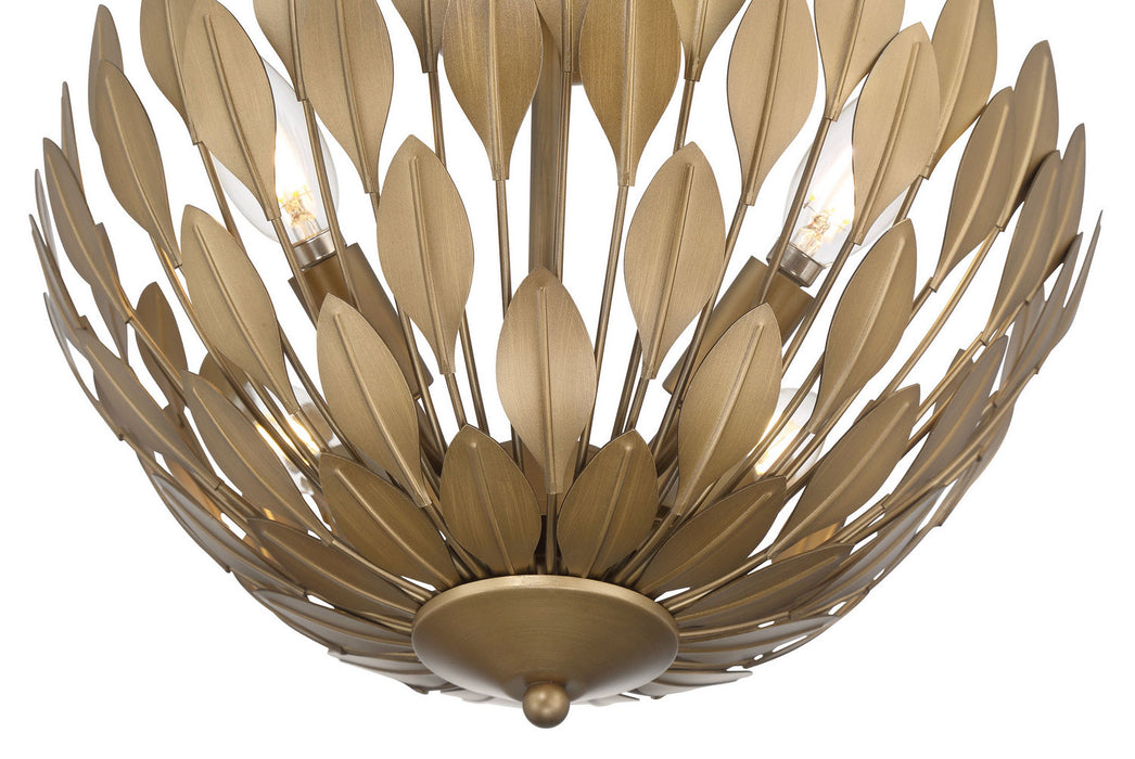 Millennium - 28304-PAB - Four Light Semi-Flush Mount - Merylmint - Painted Aged Brass