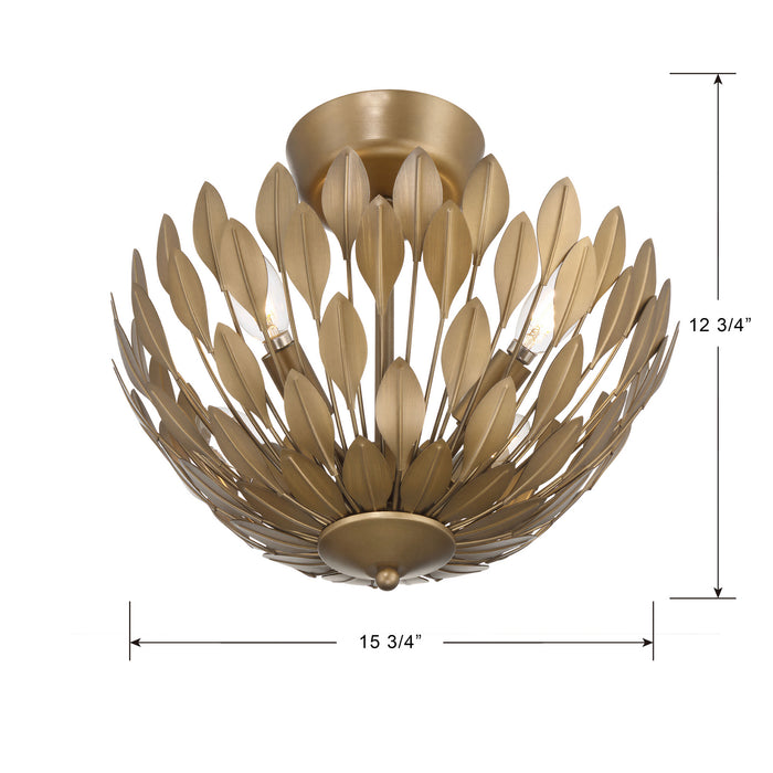 Millennium - 28304-PAB - Four Light Semi-Flush Mount - Merylmint - Painted Aged Brass