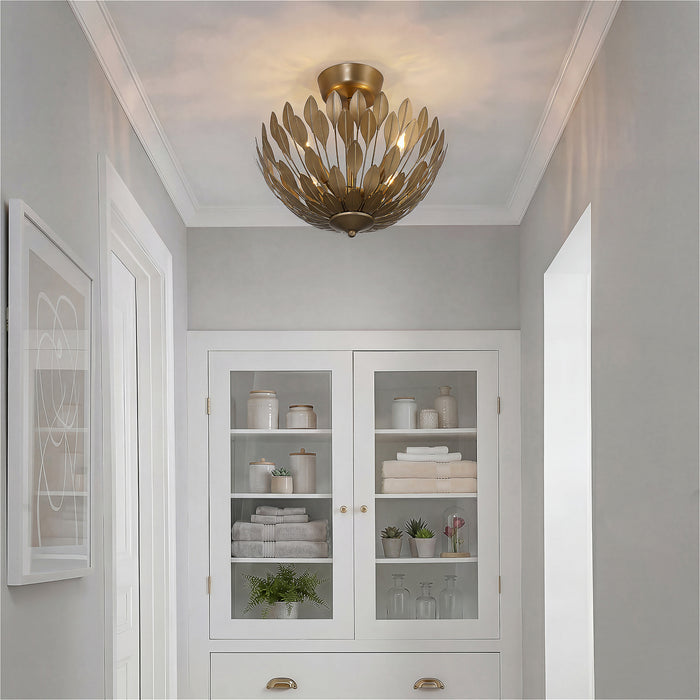 Millennium - 28304-PAB - Four Light Semi-Flush Mount - Merylmint - Painted Aged Brass