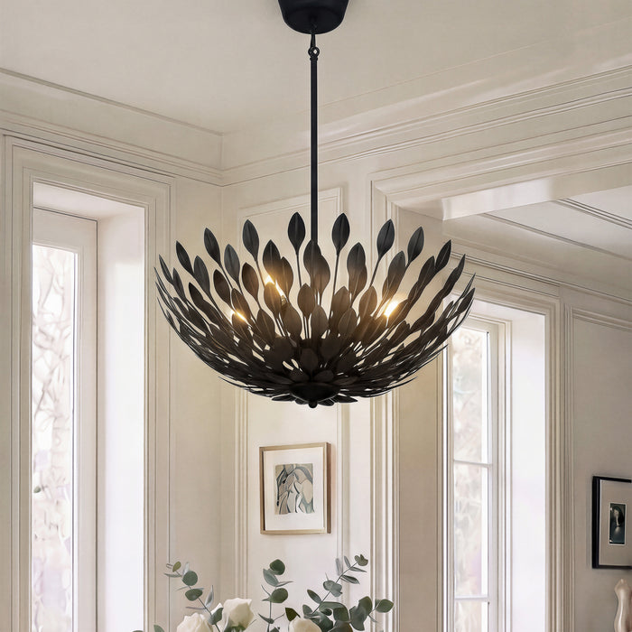 Millennium - 28306-MB - Six Light Pendant - Merylmint - Matte Black