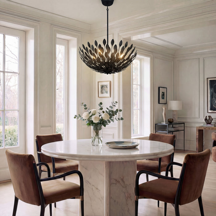 Millennium - 28306-MB - Six Light Pendant - Merylmint - Matte Black