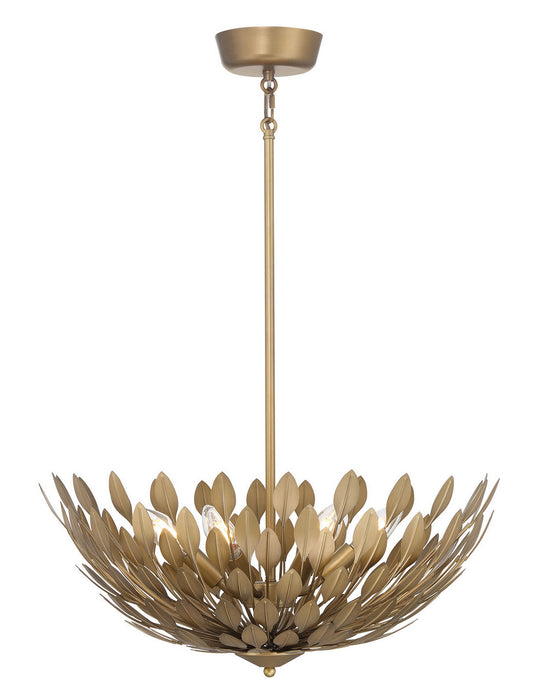 Millennium - 28306-PAB - Six Light Pendant - Merylmint - Painted Aged Brass