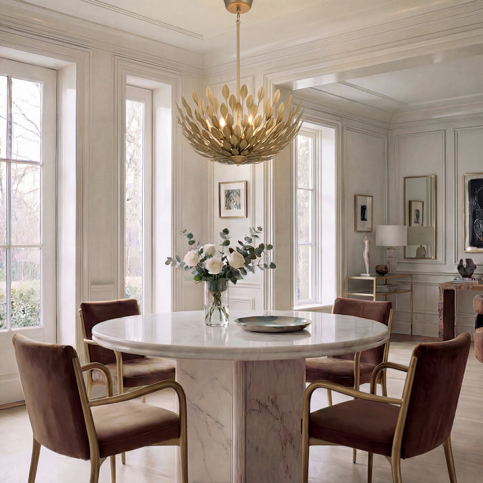 Millennium - 28306-PAB - Six Light Pendant - Merylmint - Painted Aged Brass