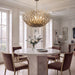 Millennium - 28308-PAB - Eight Light Pendant - Merylmint - Painted Aged Brass