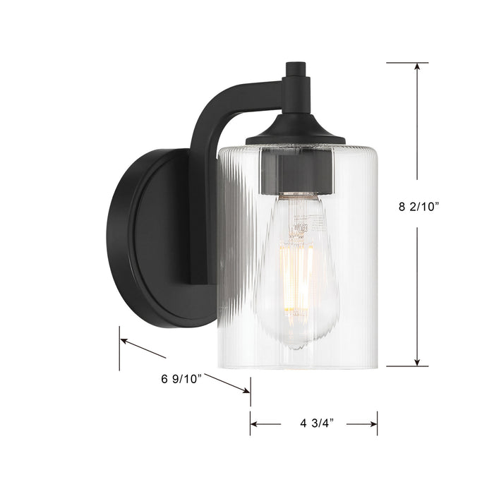 Millennium - 28701-MB - One Light Wall Sconce - Ryehouse - Matte Black