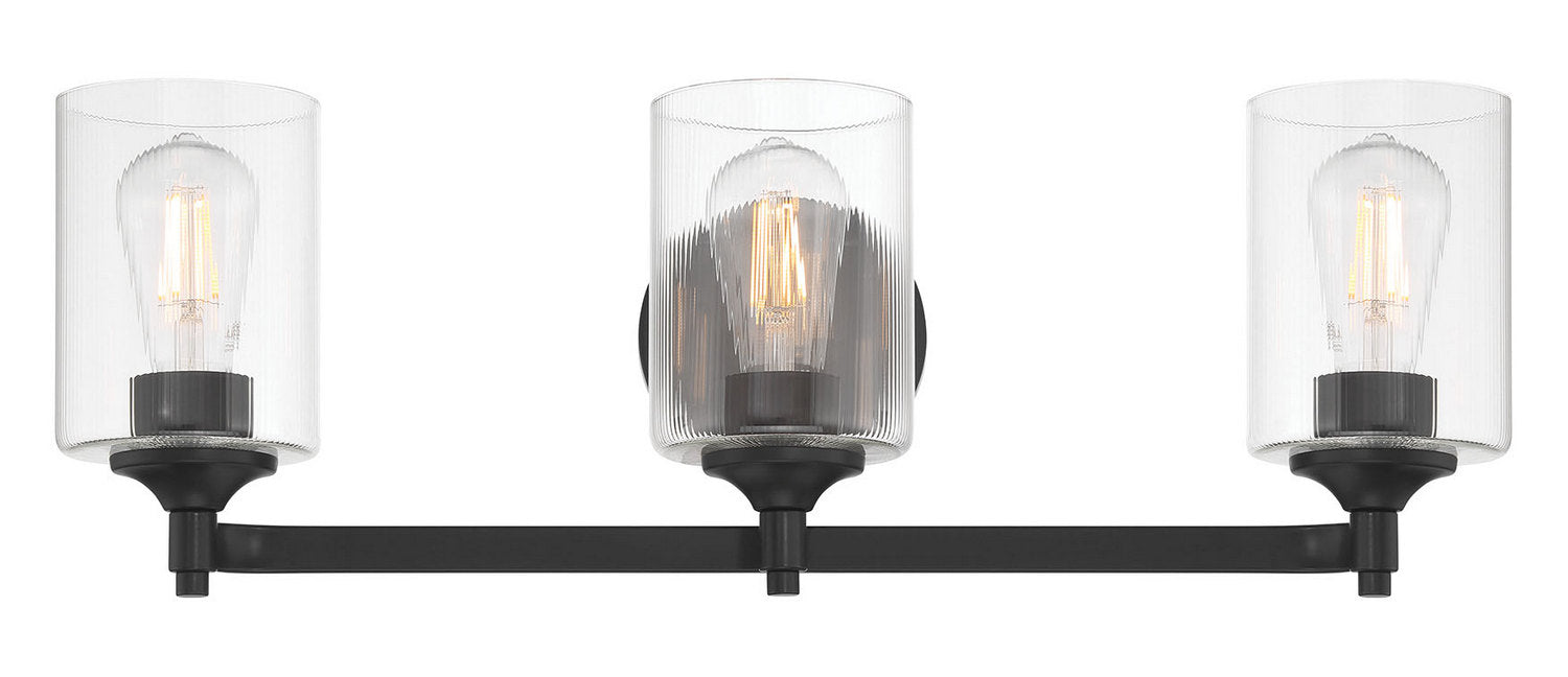 Millennium - 28703-MB - Three Light Vanity - Ryehouse - Matte Black