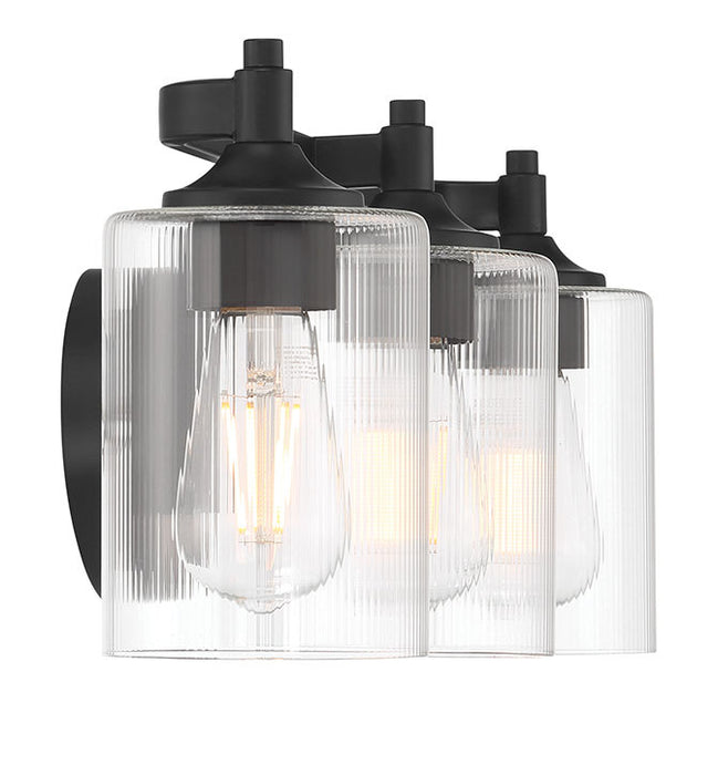Millennium - 28703-MB - Three Light Vanity - Ryehouse - Matte Black