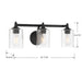 Millennium - 28703-MB - Three Light Vanity - Ryehouse - Matte Black