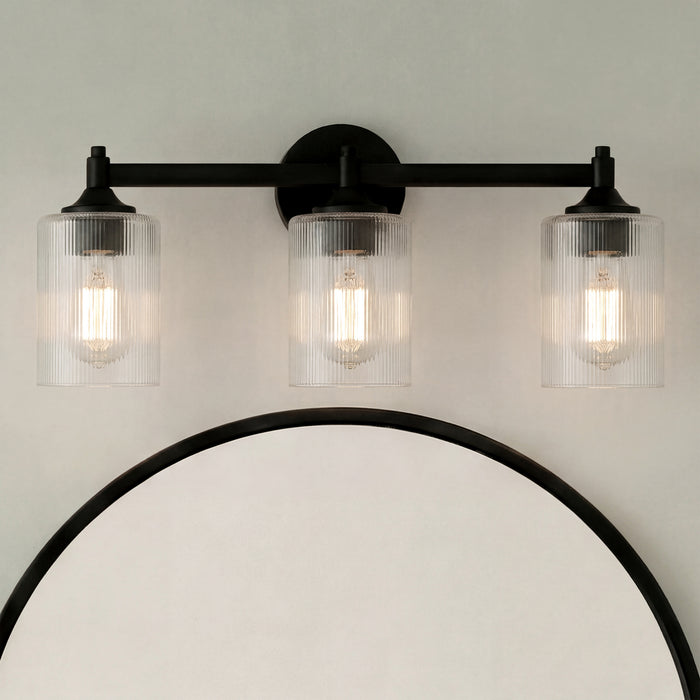 Millennium - 28703-MB - Three Light Vanity - Ryehouse - Matte Black