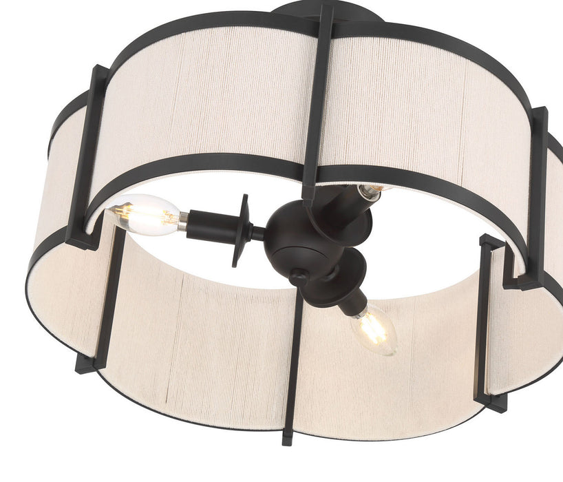 Millennium - 28803-MB - Three Light Semi-Flush Mount - Marlbeck - Matte Black