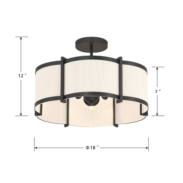 Millennium - 28803-MB - Three Light Semi-Flush Mount - Marlbeck - Matte Black