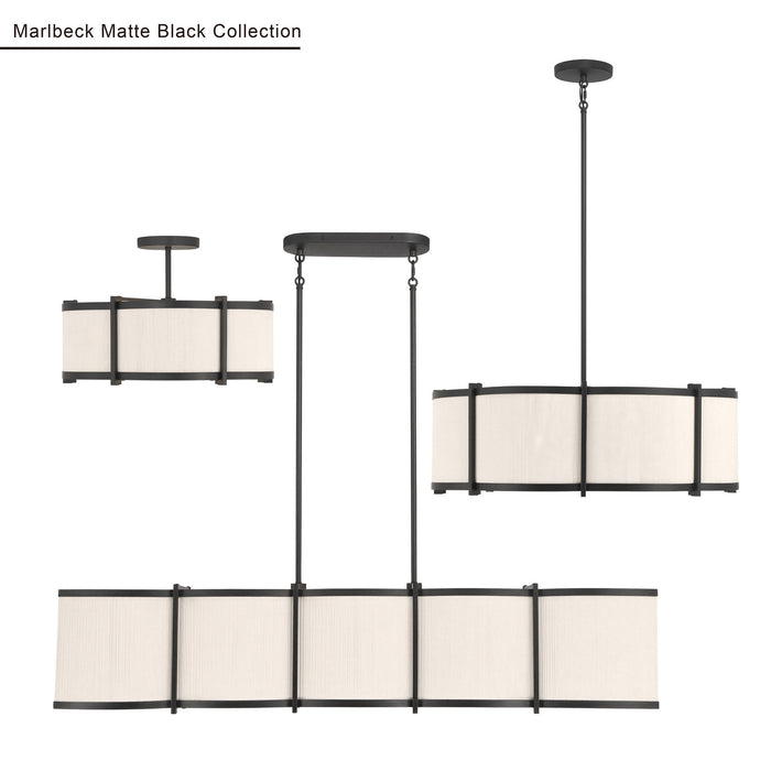 Millennium - 28803-MB - Three Light Semi-Flush Mount - Marlbeck - Matte Black