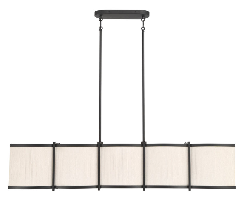 Millennium - 28805-MB - Five Light Linear Chandelier - Marlbeck - Matte Black
