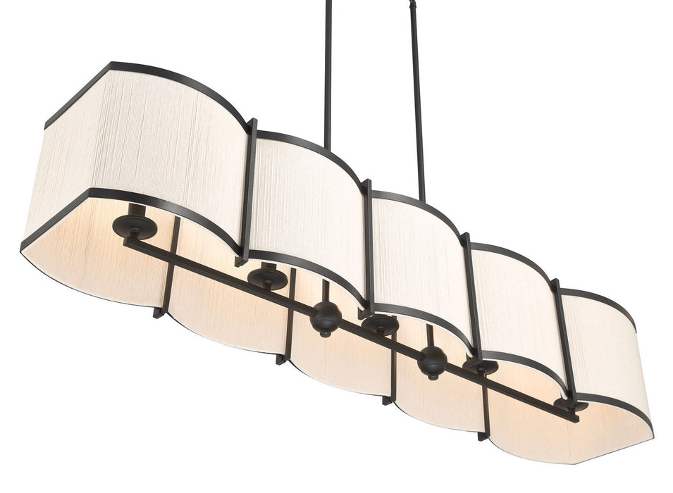 Millennium - 28805-MB - Five Light Linear Chandelier - Marlbeck - Matte Black