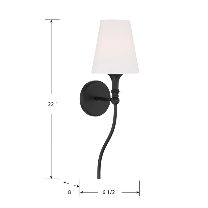 Millennium - 28901-MB - One Light Wall Sconce - Mairbourne - Matte Black