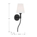 Millennium - 28901-MB - One Light Wall Sconce - Mairbourne - Matte Black