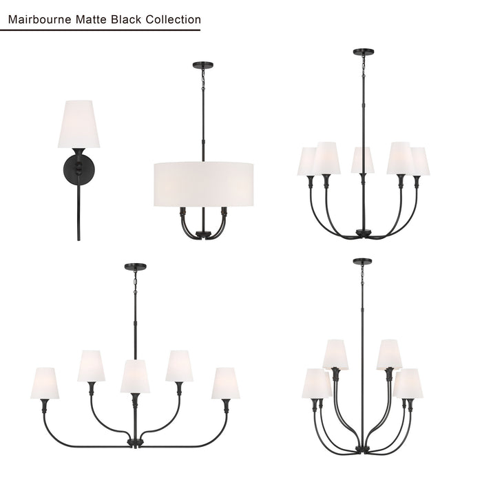 Millennium - 28901-MB - One Light Wall Sconce - Mairbourne - Matte Black