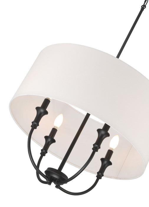 Millennium - 28904-MB - Four Light Pendant - Mairbourne - Matte Black