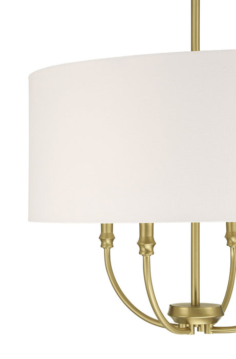 Millennium - 28904-VB - Four Light Pendant - Mairbourne - Vintage Brass