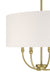 Millennium - 28904-VB - Four Light Pendant - Mairbourne - Vintage Brass