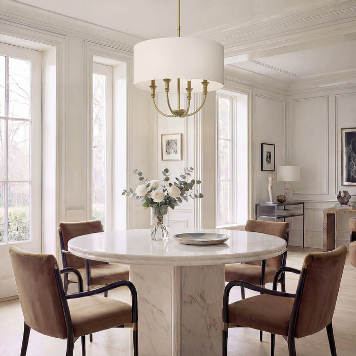 Millennium - 28904-VB - Four Light Pendant - Mairbourne - Vintage Brass