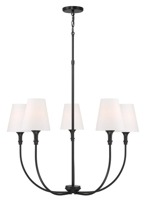 Millennium - 28905-MB - Five Light Chandelier - Mairbourne - Matte Black