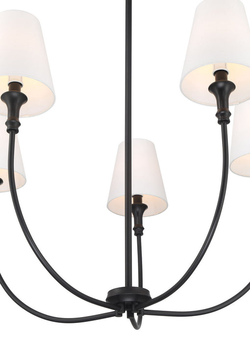 Millennium - 28905-MB - Five Light Chandelier - Mairbourne - Matte Black