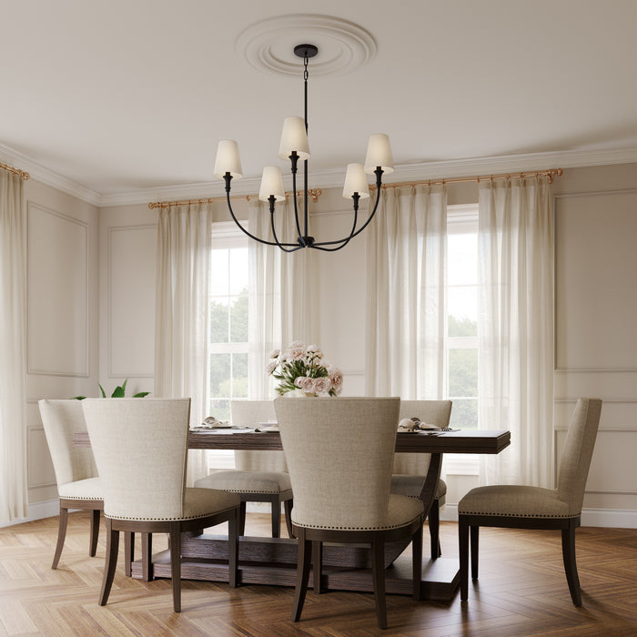 Millennium - 28905-MB - Five Light Chandelier - Mairbourne - Matte Black