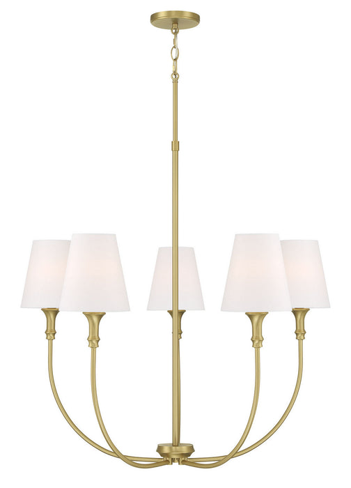Millennium - 28905-VB - Five Light Chandelier - Mairbourne - Vintage Brass