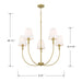 Millennium - 28905-VB - Five Light Chandelier - Mairbourne - Vintage Brass