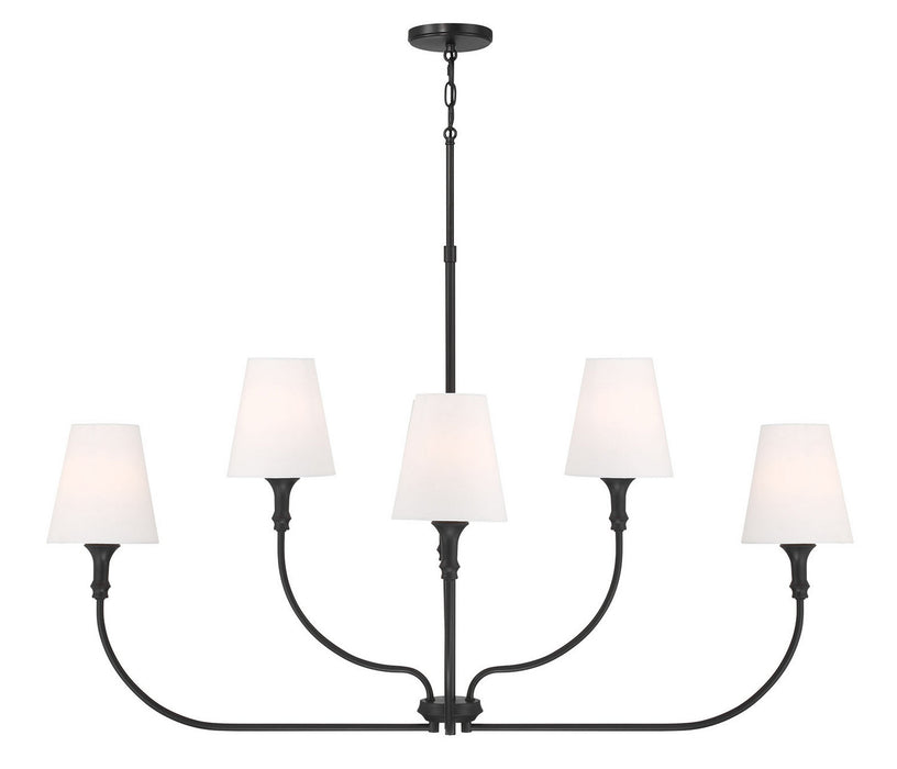 Millennium - 28906-MB - Six Light Linear Chandelier - Mairbourne - Matte Black