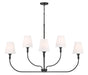 Millennium - 28906-MB - Six Light Linear Chandelier - Mairbourne - Matte Black