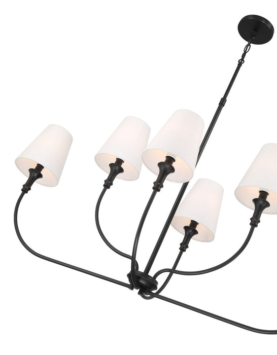 Millennium - 28906-MB - Six Light Linear Chandelier - Mairbourne - Matte Black