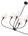 Millennium - 28906-MB - Six Light Linear Chandelier - Mairbourne - Matte Black