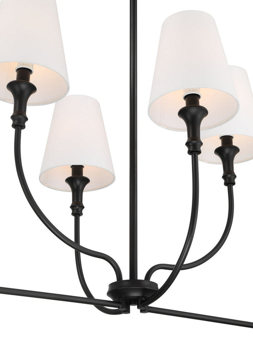Millennium - 28906-MB - Six Light Linear Chandelier - Mairbourne - Matte Black