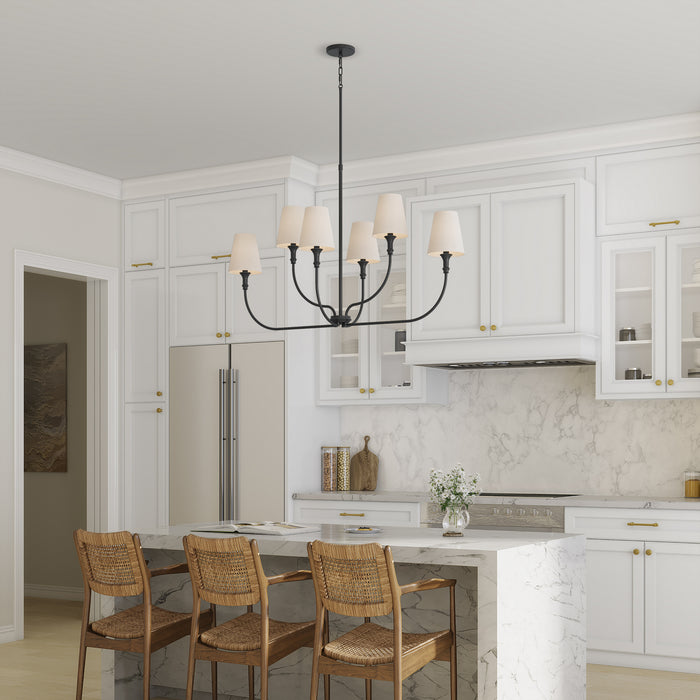 Millennium - 28906-MB - Six Light Linear Chandelier - Mairbourne - Matte Black